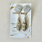 Imari Ware Kintsugi Titanium Earrings Gold Carnelian