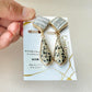 Imari Ware Kintsugi Titanium Earrings Gold Carnelian