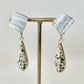 Imari Ware Kintsugi Titanium Earrings Gold Carnelian