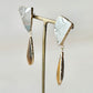 Imari Ware Kintsugi Titanium Earrings Gold Carnelian