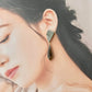 Imari Ware Kintsugi Titanium Earrings Gold Carnelian
