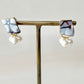 Imari Ware Kintsugi Titanium Earrings Gold Carnelian