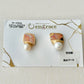 Imari Ware Kintsugi Titanium Earrings Gold Carnelian