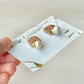 Imari Ware Kintsugi Titanium Earrings Gold Carnelian