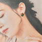 Imari Ware Kintsugi Titanium Earrings Gold Carnelian
