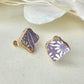 Imari Ware Kintsugi Titanium Earrings Gold Carnelian