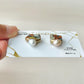 Imari Ware Kintsugi Titanium Earrings Gold Carnelian